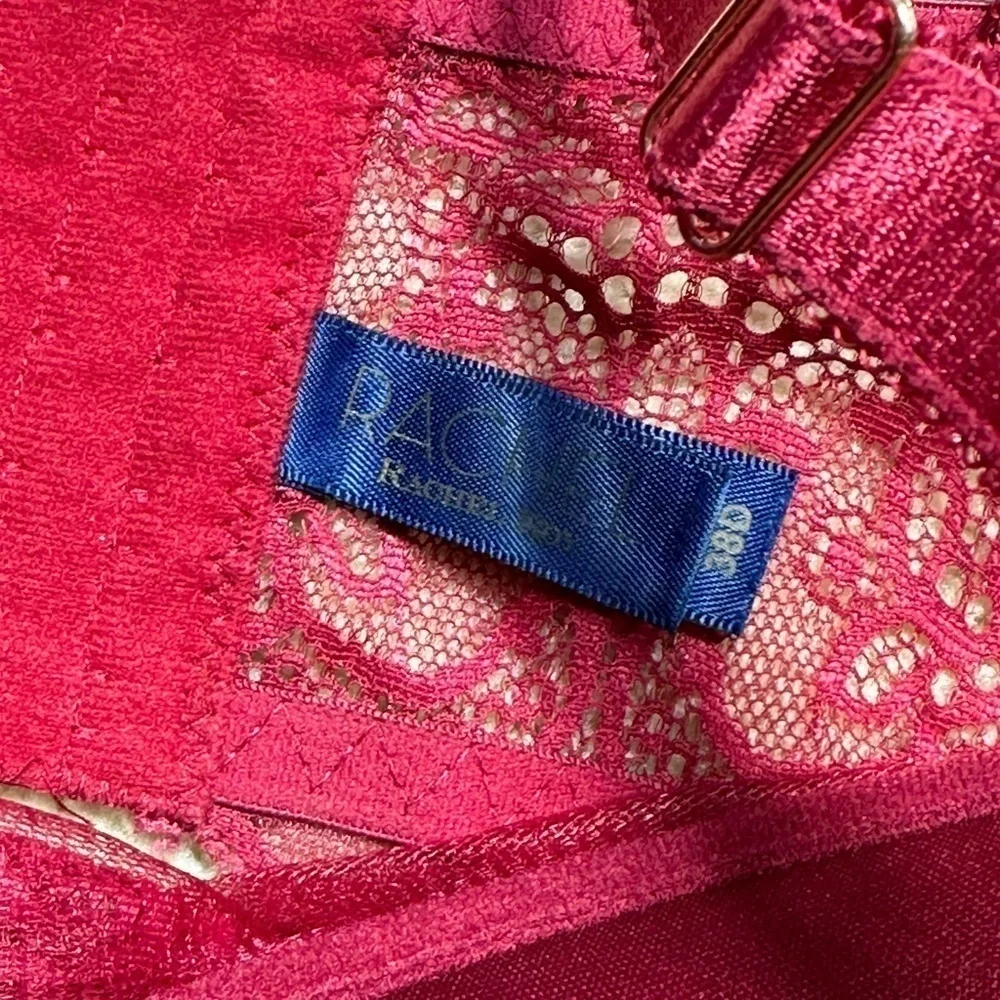 Rachel Roy Magenta Floral Print 5 Hook Push Up Bra 38D